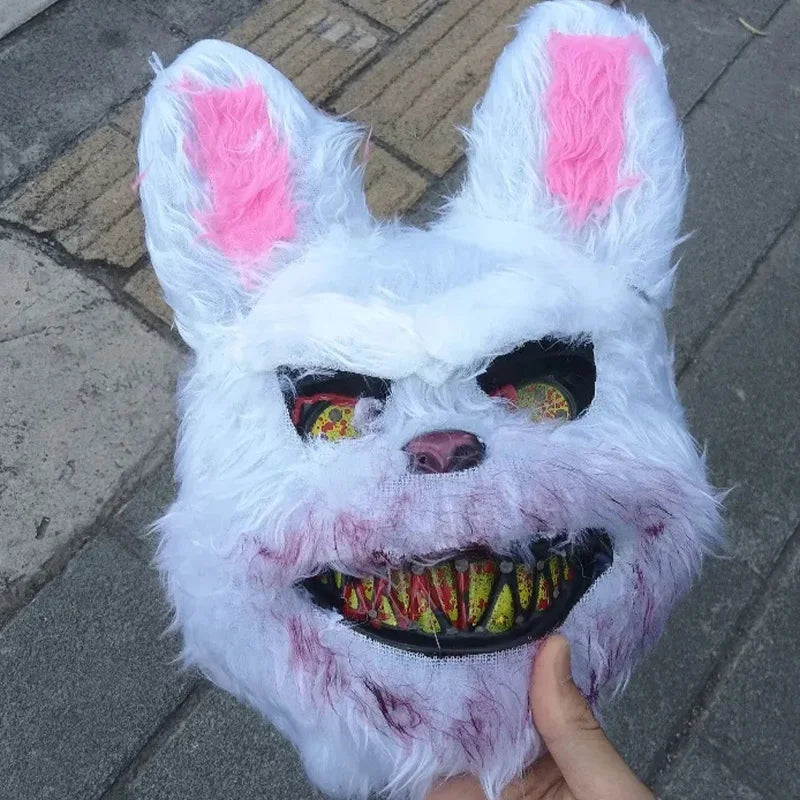 Cartoon Bear Rabbit Halloween Cosplay Face Mask Fancy Party Stage Make-up Scary Head Cover Carnival Costume Prop Masquerade Mask