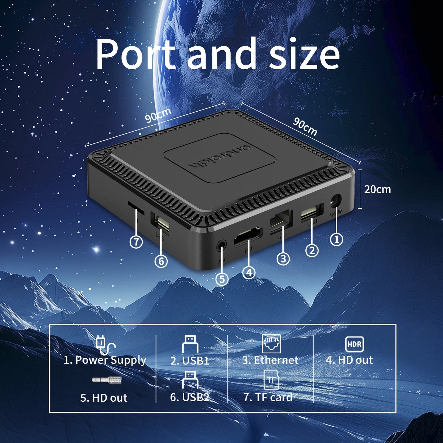 2025 New Q7 Smart TV Box Android14 Allwinner H313 8G+128GB ROM Dual-Band WiFi 6 Bluetooth 5.2 Google Voice Remote Media PlayerGoWisse.com