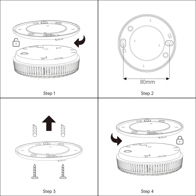 Built-in 10 Year Battery Smoke Detector WiFi Function Tuya Smart Home Parlor Child Room Kitchen Shop Fire Sound Alarm SensorSmoke DetectorsGoWisse.com