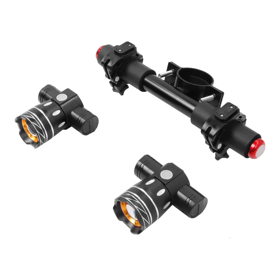 LED Headlight For Xiaomi M365 /Pro Electric Scooter Zoomable 1200mAh Battery USB Rechargeable 150LM XM-L T6 LED Light Front Lamp