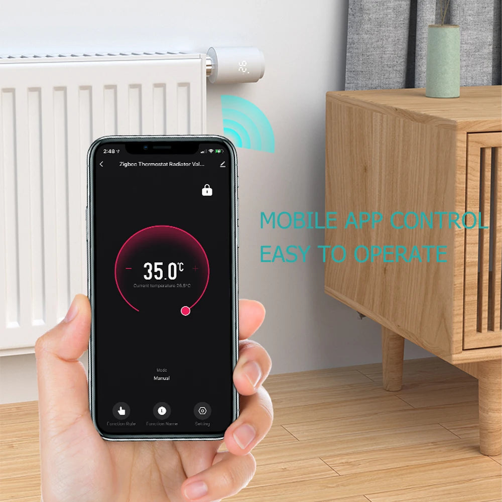 Tuya Smart ZigBee Radiator Actuator TRV Programmable Thermostatic Radiator Valve App Remote Temperature Controller Support Alexa