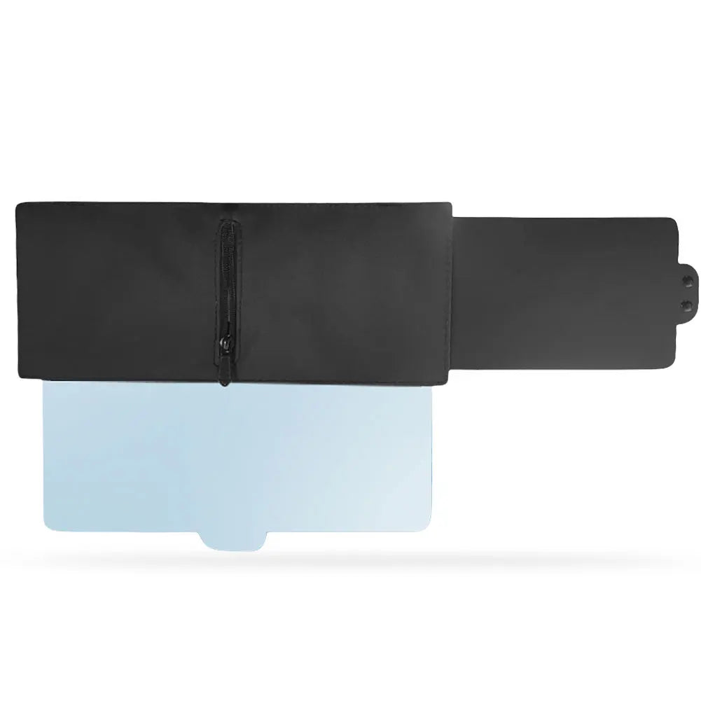 Polarized Sun Visor with Zipper Slider Car Sun Visor Extension with PC Lens and Side Sunshade for Safe Driving for Most Cars