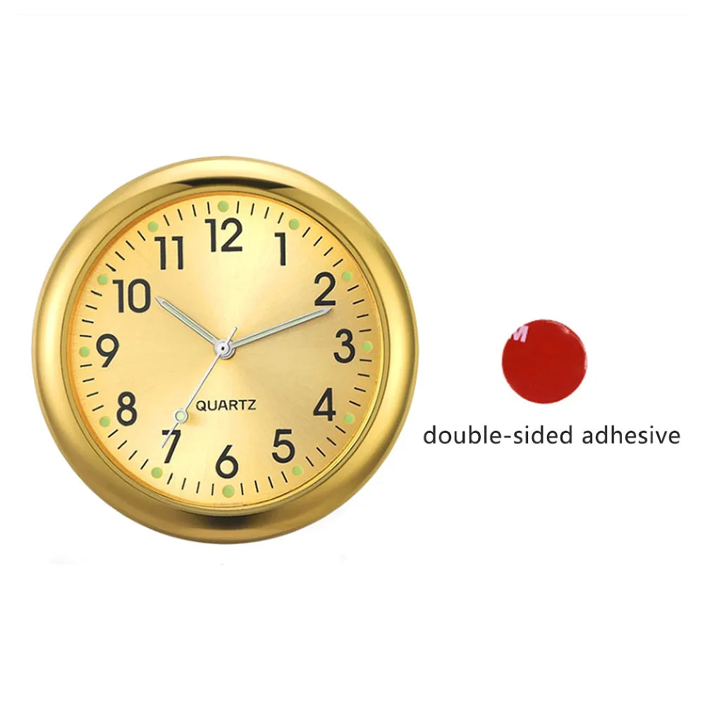 40Mm Luminous Car Clock Waterproof Mini Electronic Clock Quartz Watch Bicycle Motorcycle Watch Auto Dashboard Clock In Car