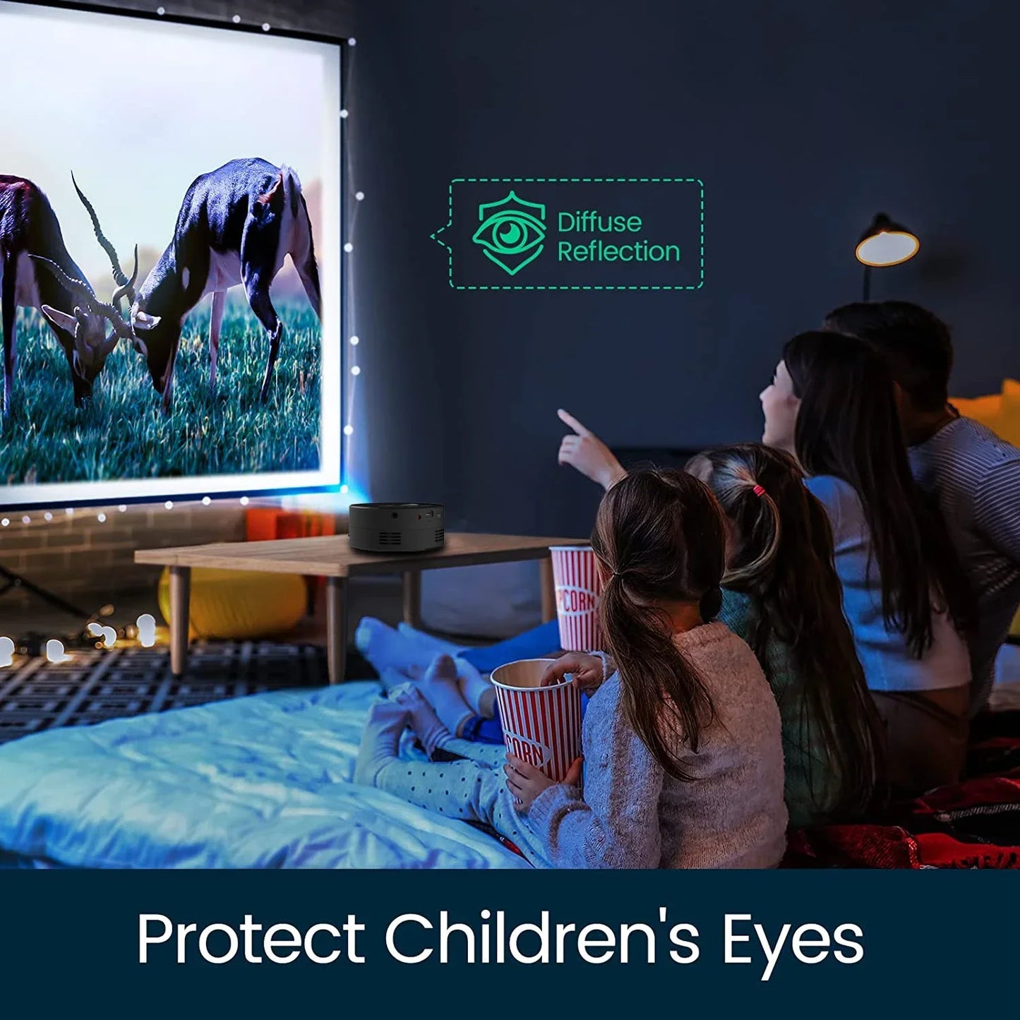 YT200 mini projector led mobile video home theater media player kids gift cinema wired same screen projector for iPhone Android