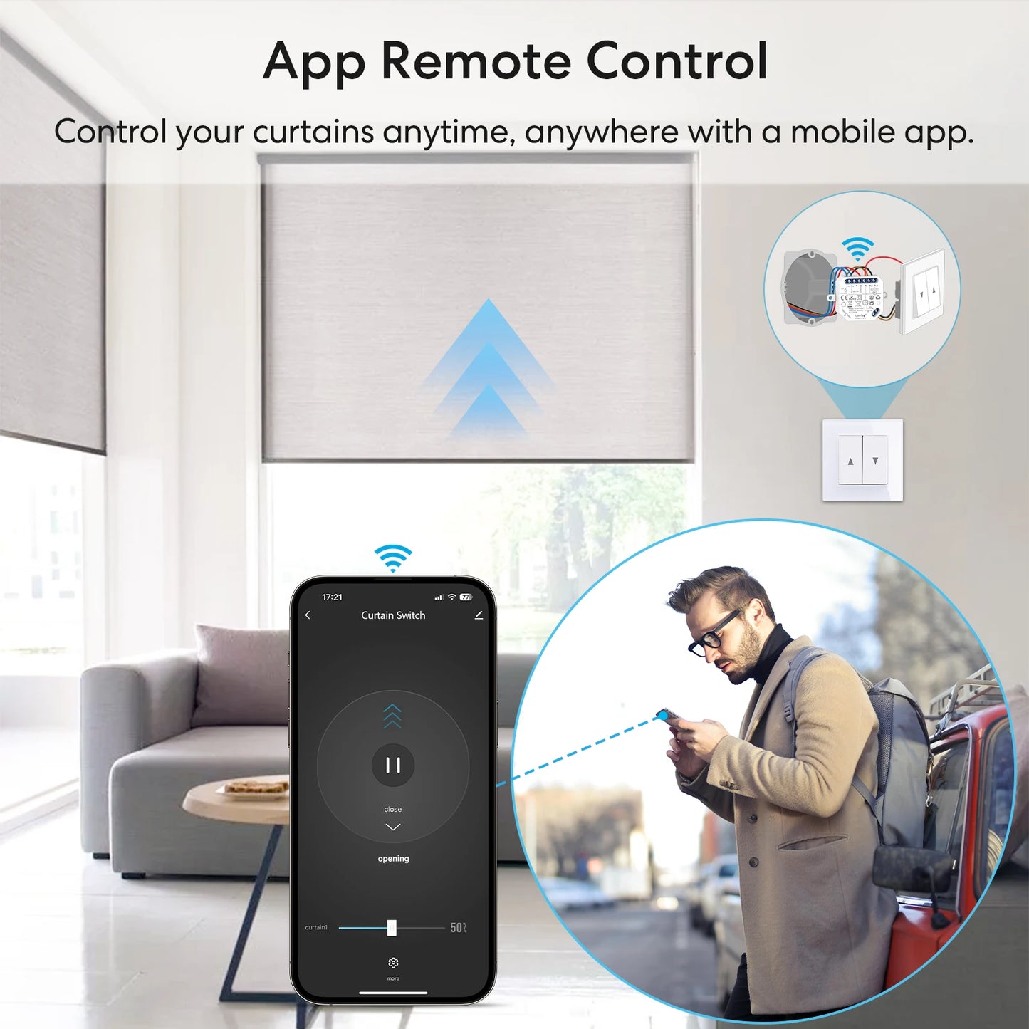 LoraTap Tuya Smart Life Roller Shutter Blinds Switch Relay Module Percentage Timer Remote Control Google Assistant Alexa