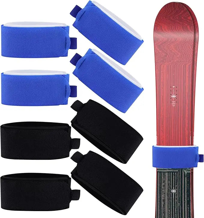 Outdoor Skis Fixing Band Ski Brake Retainer Skiing Straps Skijoring Skis Fixing Band Wrap Snowboarding Straps Sled Ski Accessary