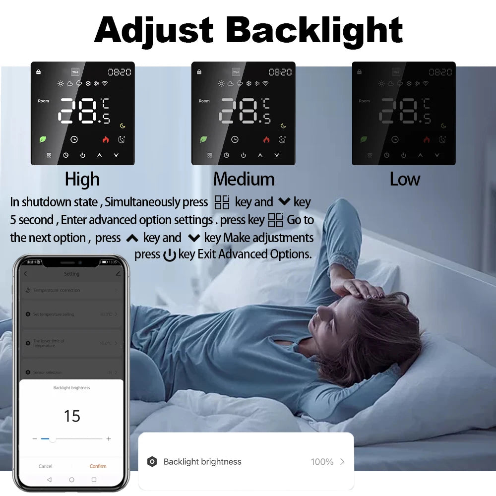 Tuya WiFi Smart Thermostat Electric Floor Heating TRV Water Gas Boiler Temperature Voice Remote Controller for Google Home Alexa