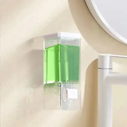 Non-punching Manual Press Soap Dispenser Bathroom Wall Hanging Traceless Paste Disinfectant Bottle Transparent Soap Dispenser