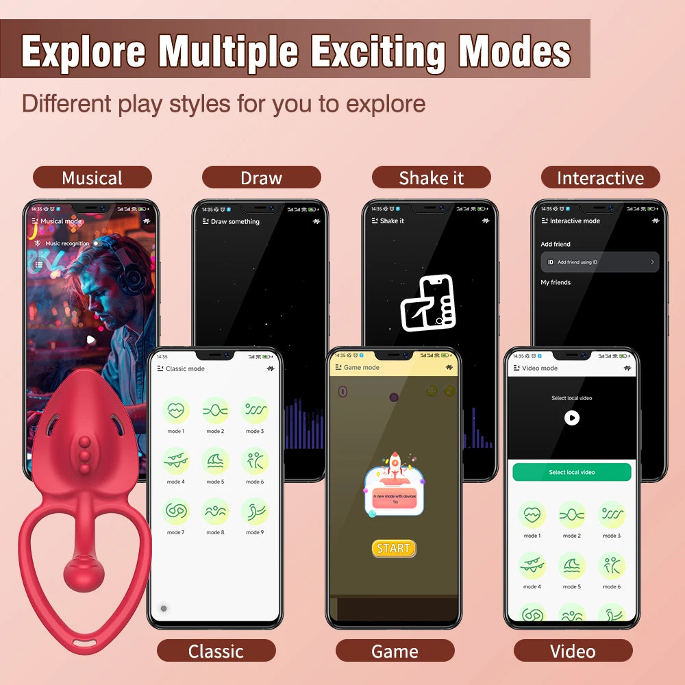 App Control Wearable Panty Vibrator Female 9 Vibration with Wireless Control Penis Ring Clitoral Stimulator Adult Sexy Toys 18+