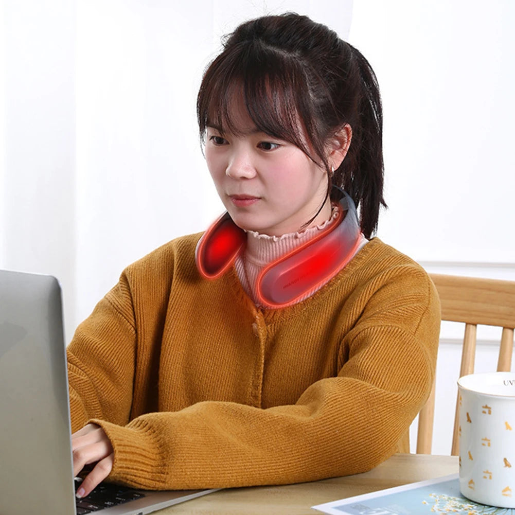Neck Warmer Rechargeable Heat Therapy 4 Heat Settings Portable Neck Heater Heated Scarf for Outdoor Indoor Adults Childs Elders