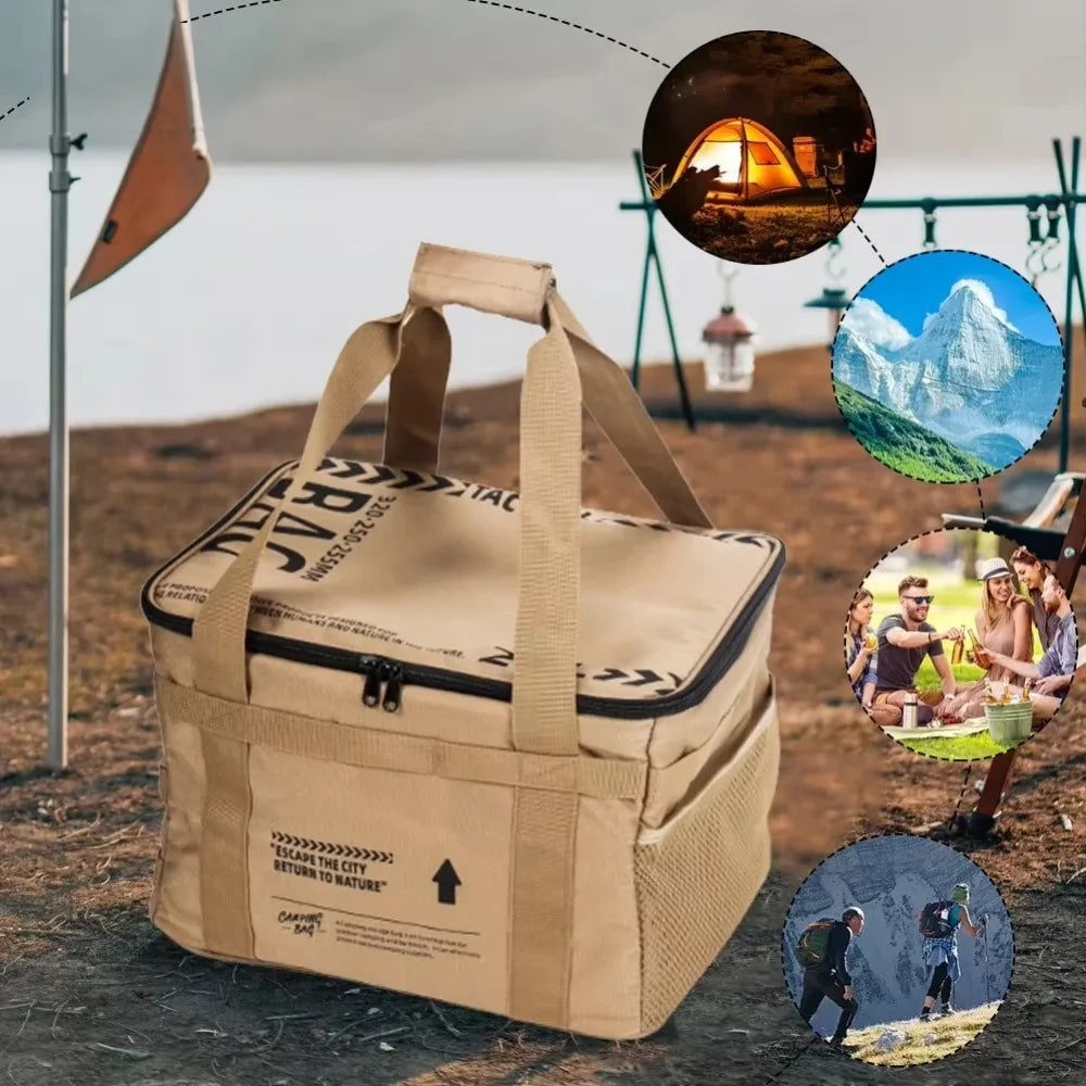 Tactical Camping Storage Bag, 26L Camping Luggage Bag for Hiking, Large Space Cookware Tableware Storage Bag for Picnic