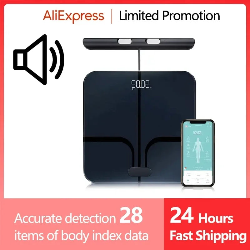 Smart Bioimpedance Scale New Smart Body Composition Scale Digital Scale Body Fat Weight Scale Balance Bioimpedance Scale
