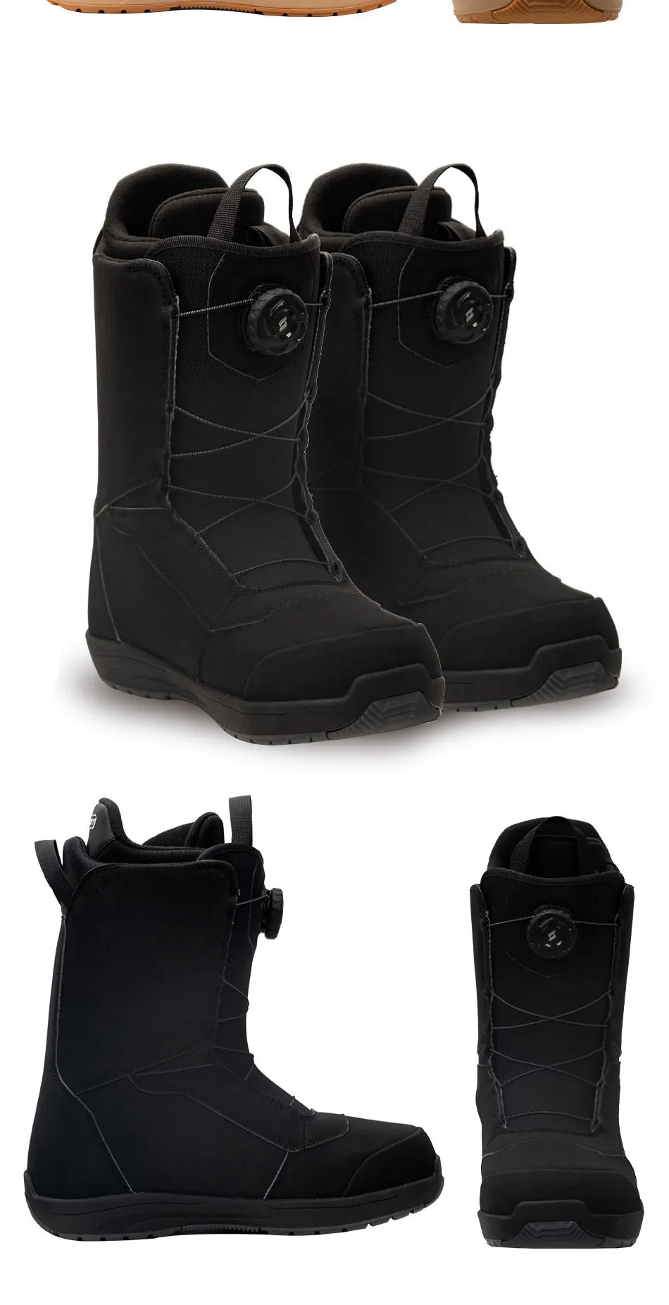 TERROR ONLY Quick Lacing Snowboard Boots FITGO System Single Dial Warm Waterproof Anti-Slip Shoes Men Women
