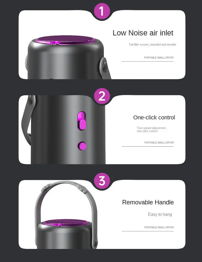 110V 220V Portable Electric Clothes Shoes Dryer Mini Cloth Drying Machine for Travel Dorms Hotel 500W Foldable Clothes Dryer
