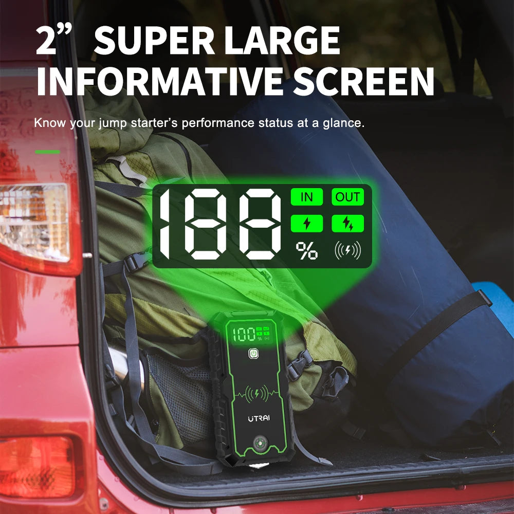 UTRAI Power Bank 2500A Jump Starter Portable Charger Car Booster 12V Auto Starting Device Emergency Car Battery Starter