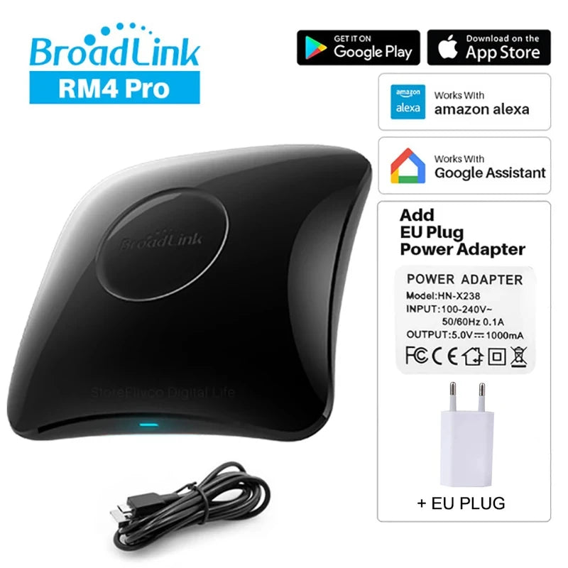 Original Broadlink RM4 Pro IR RF WIFI Universal Smart Remote Control RM4Pro SmartHome Automation Work With Alexa and Google Home
