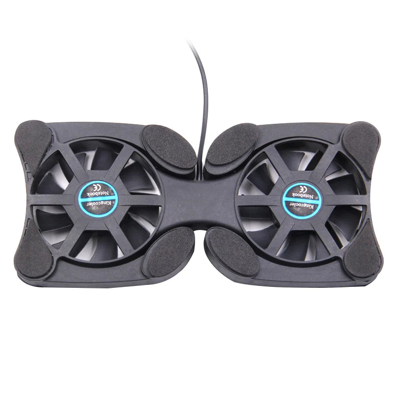 1PC Foldable USB Cooling Fan CPU Cooler Mini Octopus Notebook Cooler Pad Quiet Stand Double Fans for 7-15 inch Notebook Laptop