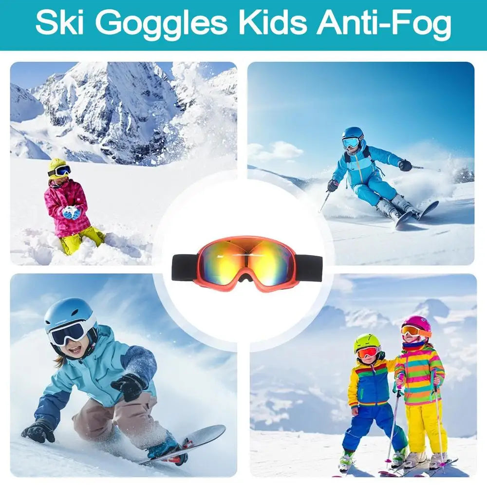 Snowboard Goggles For Youth Anti-Fog Ski Goggles Snowboard Goggles Soft Snow Goggles Skiing Goggles For Children Boys Girls