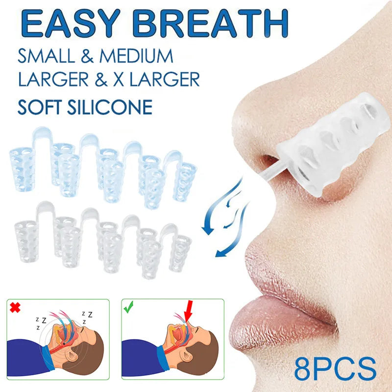 Anti Snoring Anti Snore Nose Clip Silicone Snoring Solution Device Snore Stopper Sleeping Aid Nasal Dilators Health Care