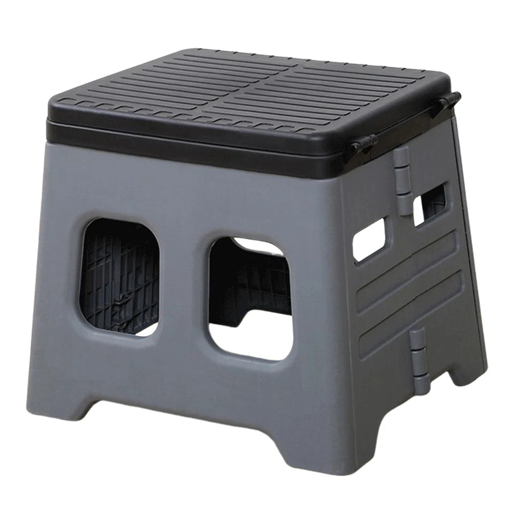 Portable Camping Toilet with Lid Foldable Outdoor Camp Toilet Multifunctional Folding Truck Toilet for Emergencies Car Outdoor