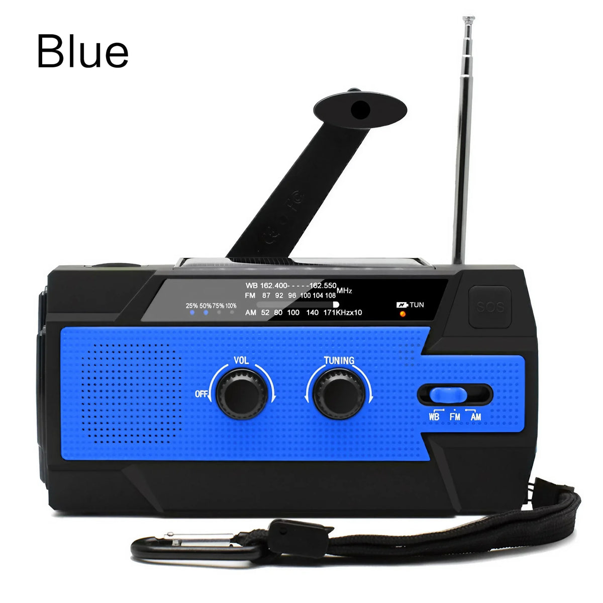 Portable Solar Hand Crank AM/FM Radio for Survival,Rechargeable Battery Powered Radio,USB Charger,Flashlight,Reading Lamp