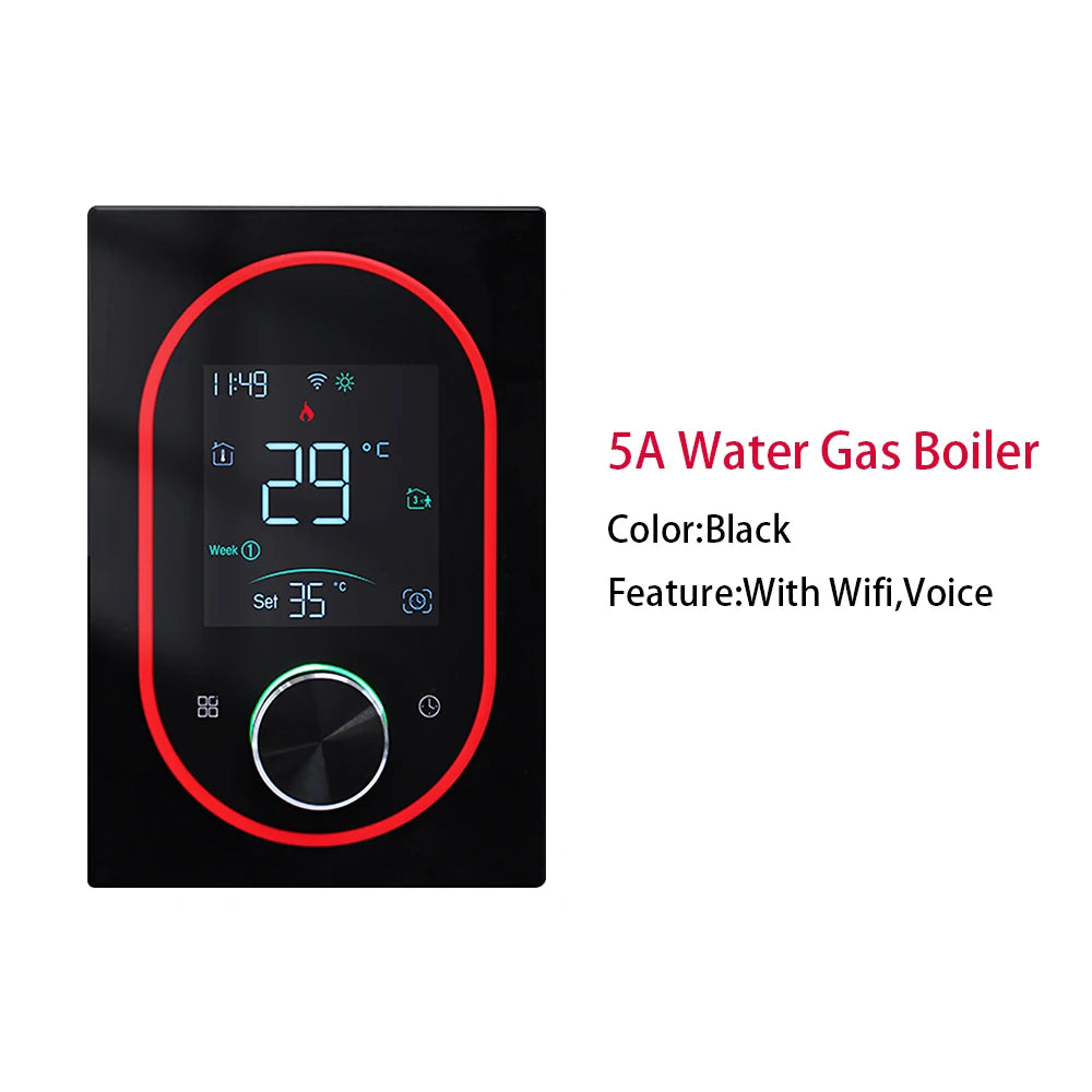 Smart WiFi Thermostat Programmable Knob Temperature Controller Electric Floor Heating Gas Boiler Thermostat for House Office