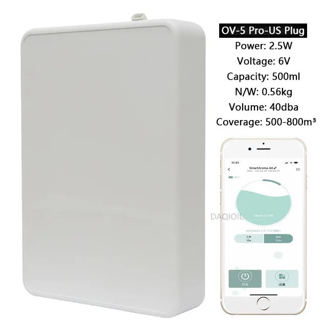 500ML Capacity Fragrance Diffuser Smart Scent Air Machine For Home Professional Waterless Essential Oil Diffuser Air FreshenerElectric DiffusersGoWisse.com