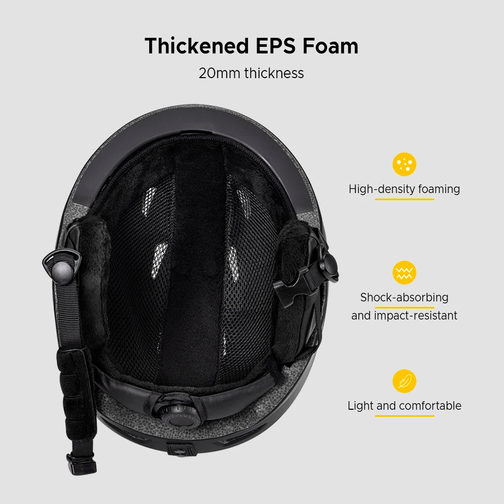 Ski Helmet Integrated Warm Snow Sports Helmet Adjustable Lightweight Comfortable Winter Snowboard Helmet with 14 Air Vent Holes