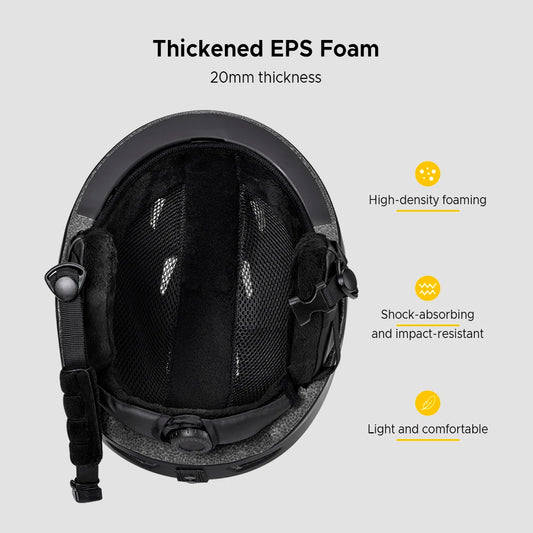 Ski Helmet Integrated Warm Snow Sports Helmet Adjustable Lightweight Comfortable Winter Snowboard Helmet with 14 Air Vent Holes