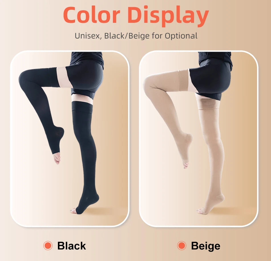 23-32mmHg Elastic Nursing Compression Stocking Unisex Medical Class 2 Pressure Stockings Sleep Feet Varicose Vein Sock