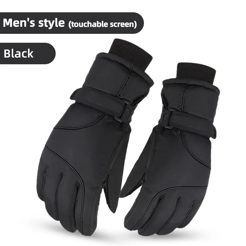 PHMAX Winter Ski Gloves Men Women Gloves Touch Cold Snowboard Motorcycle Cycle Gloves Outdoor Sports Warm Thermal Fleece Running