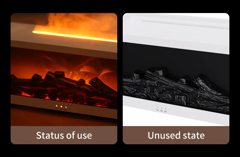 Creative Fireplace Aroma Diffuser Essential Oil Air Humidifier Difusor Remote Control Desktop Decoration for Home Holiday Gift