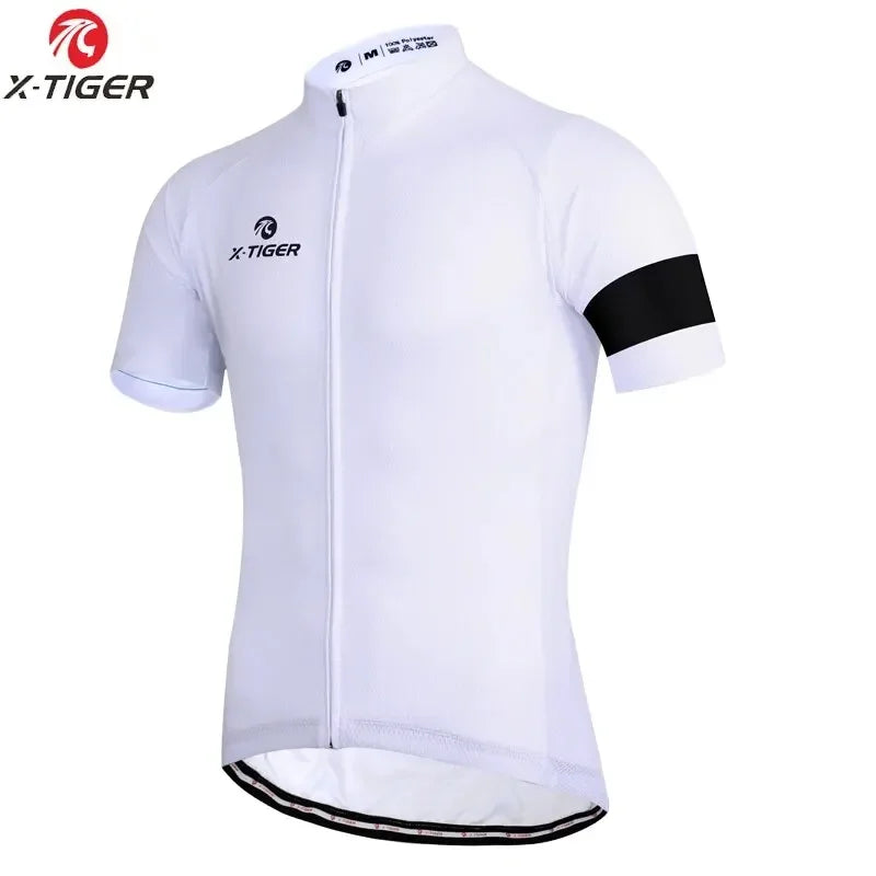 X-TIGER Men Cycling Jersey Breathable MTB Road Bike Coat Short Sleeves Bike Clothing Cycling Jacket Ciclismo Bicycle Shirts