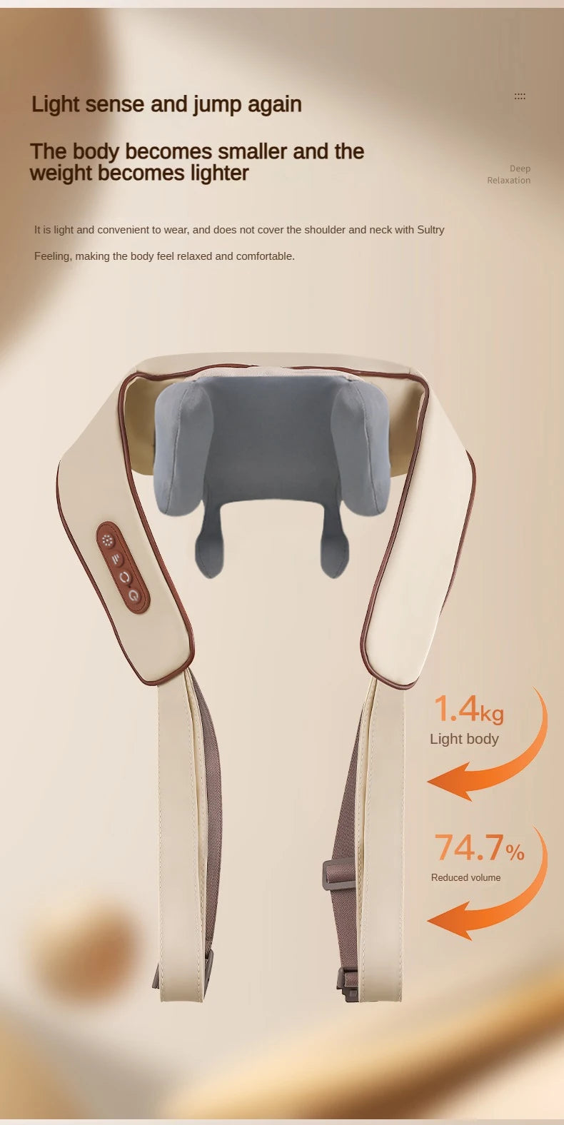 Wireless Electric Shoulder Massager Air Compress Kneading Multifunctional Neck Massager Shawl Massaging Muscle Relaxing