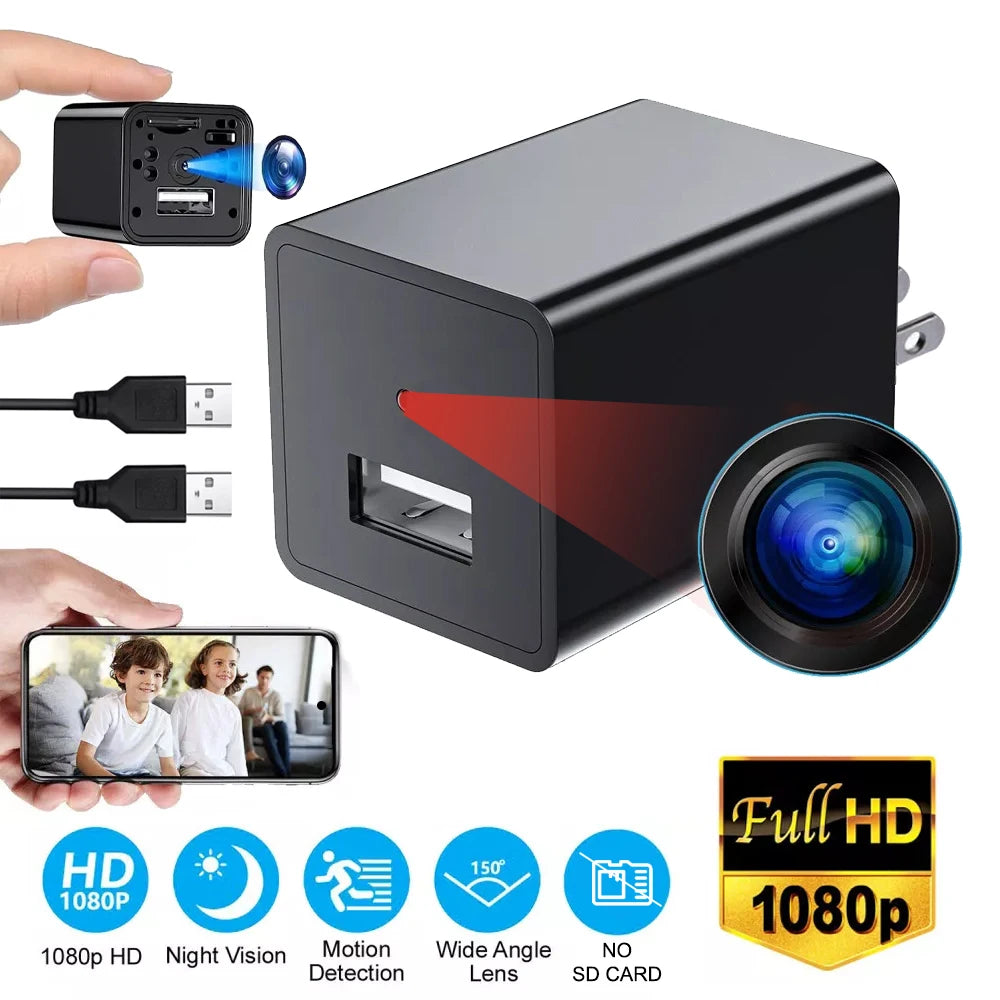 1080P HD Mini Wifi Camera Invisible Espia Cam Night Vision Micro Camcorder 150° Wide Angle IP Webcam Remote Monitoring Magnetic
