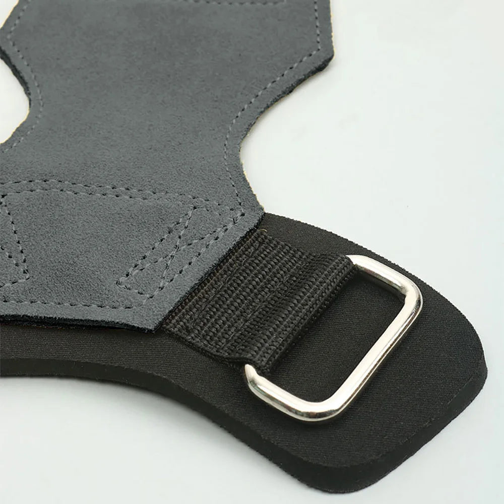 Wrist Straps for Weightlifting Double Layers Cow Leather Gloves Women Men Deadlift Maximum Grip Support Bench Press Pull-up F18