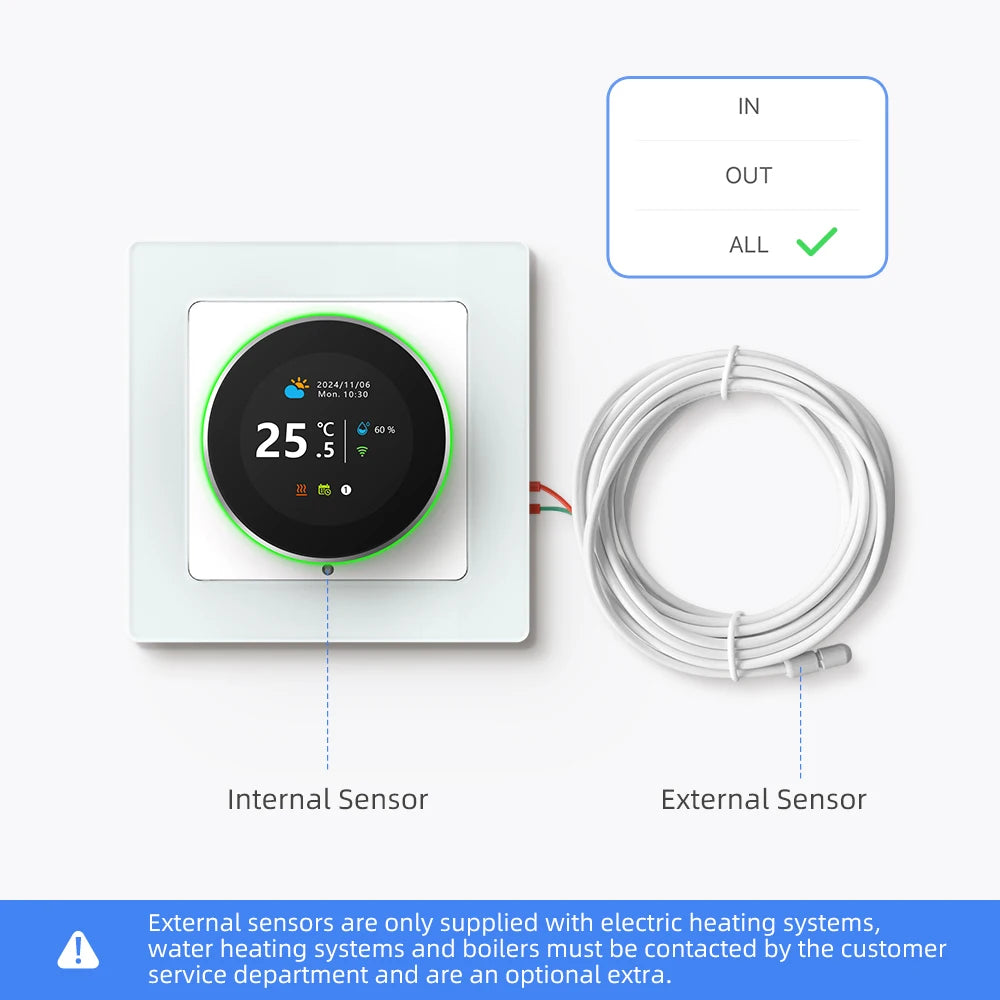 AVATTO Tuya WiFi Smart Knob Thermostat Temperature Controller For Water Gas Boiler Electric Heating Works With Alexa Google Home