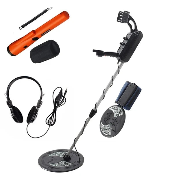 MD-5008 Underground Metal Detector Gold Digger Max Detection Depth 3.5m,Two Coils Included , Pinpointer Headphone Optional