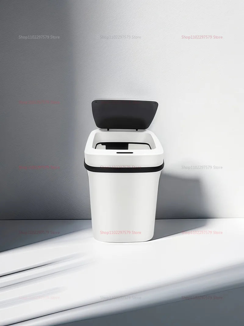 Smart Touchless Trash Can 13L Automatic Sensor Garbage Bin Waterproof Kitchen Bathroom Toilet Waste Bin for Living Room Bedroom