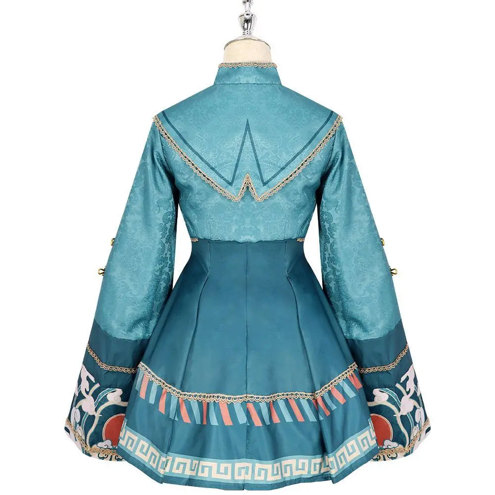 Vampire Easter Zombie Costume Cosplay Women Lolita Dress Hat Wig Anime Maid Chinese Carnival Party Gothic Clothes Skirt Outfit