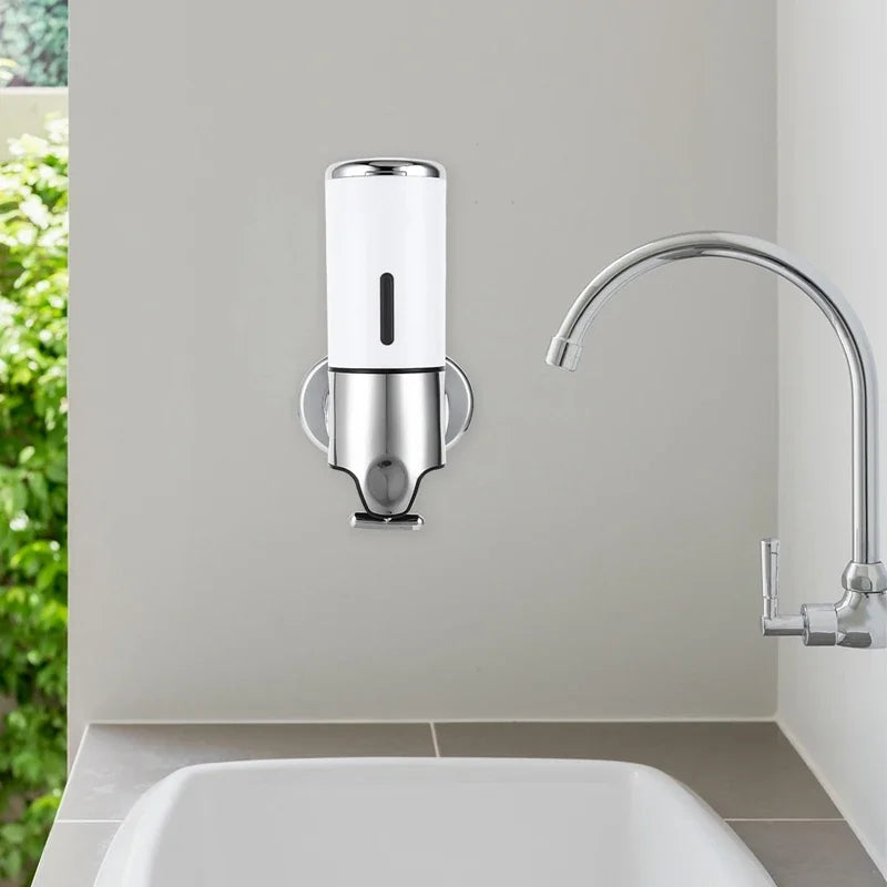 Bathroom Soap Dispenser Press Hand Sanitizer Holder Wall Mount Soap Shampoo Head Shower Liquid Dispenser Bathroom Accessories