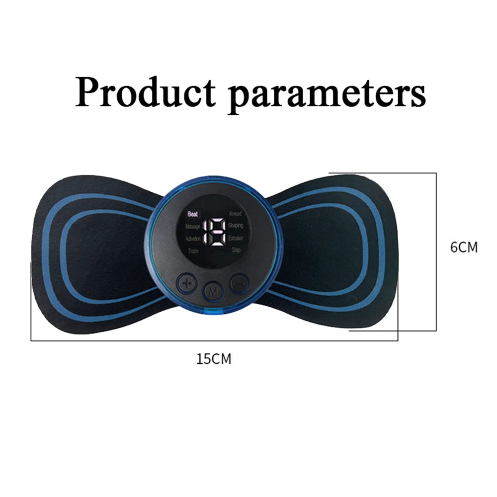 Remote Control Neck Massager Portable Smart Electric Rechargeable Shoulder Massage Patch Muscle Relaxation and Fatigue Relief