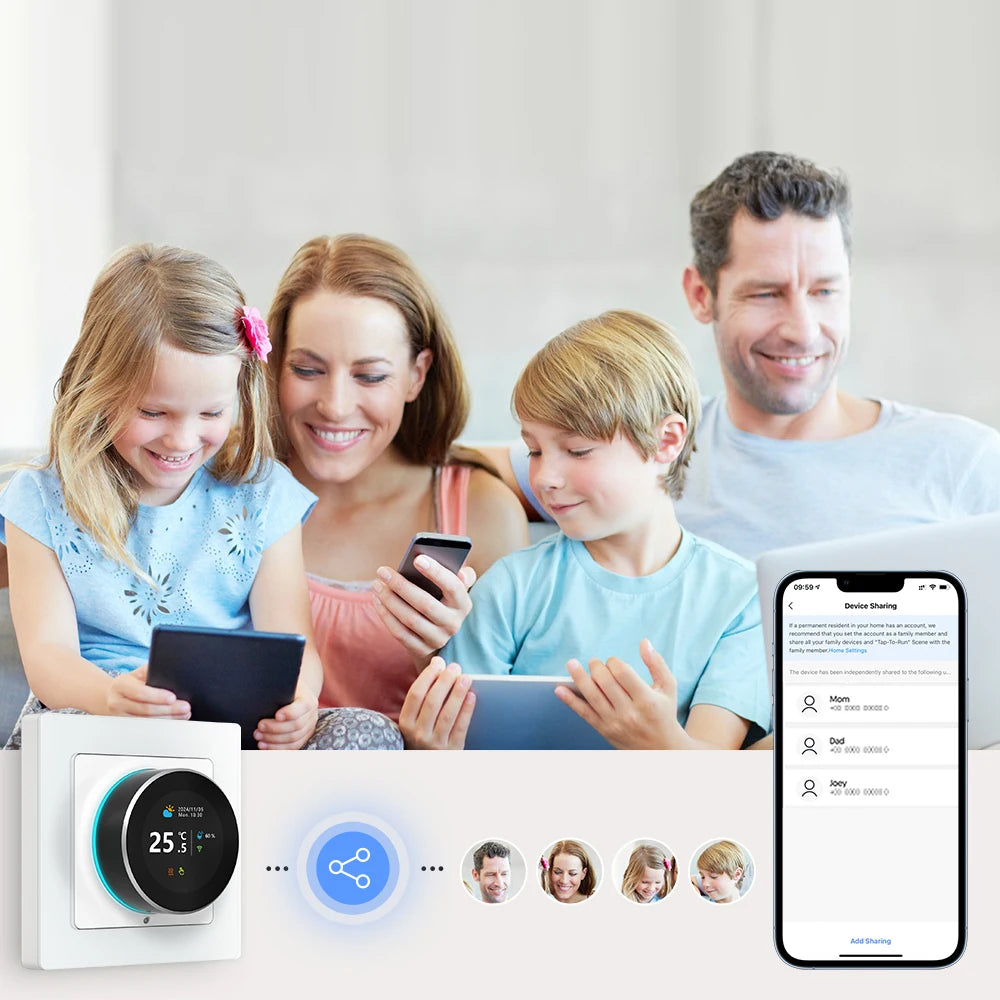 AVATTO Tuya WiFi Smart Knob Thermostat Temperature Controller For Water Gas Boiler Electric Heating Works With Alexa Google Home