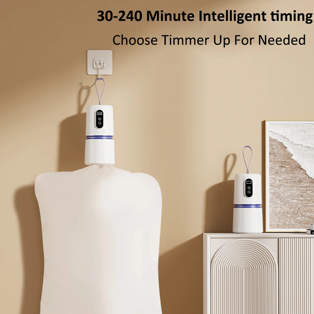 Pocket style mini dryer, silent integrated foldable dryer, household portable clothes dryer, business trip drying tool.