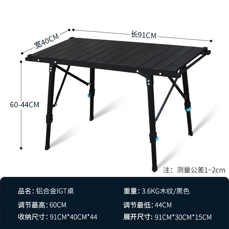 Lohascamping Camping Table IGT Folding multifunctional IGT table Full set roll Brazier table adjustable Desktop burner bbq table