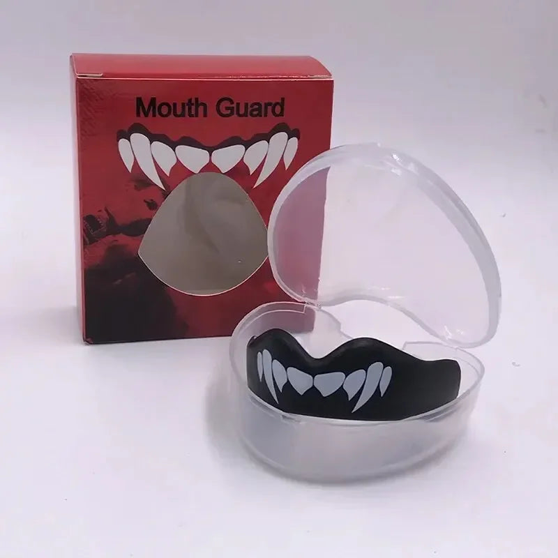 1PC Mouth Guard Sports- Teeth 3D Technology Double Layer Boxing Mouth Guard Perfect Fit Adults with Case - Boil & Bite Mouth