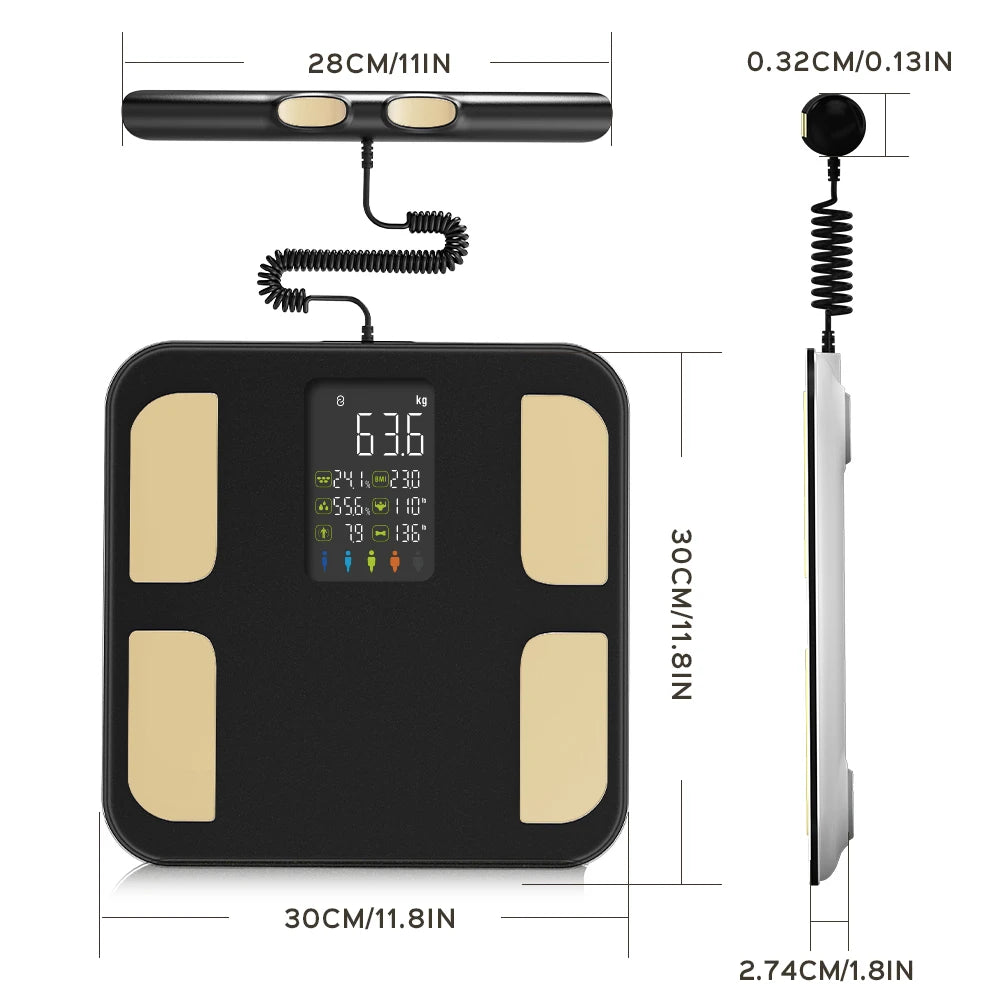 Smart Bioimpedance Scale New Smart Body Composition Scale Digital Scale Body Fat Weight Scale Balance Bioimpedance Scale