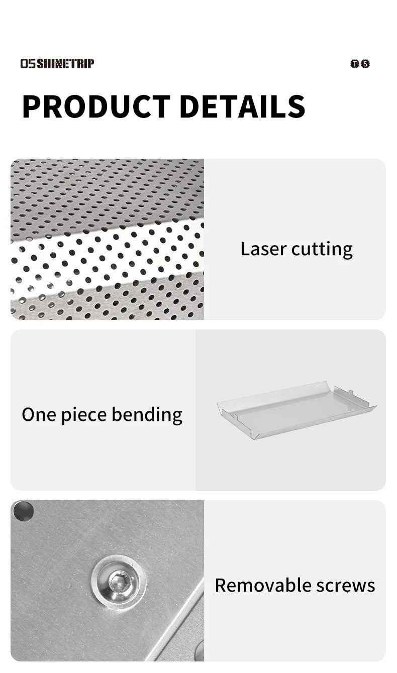 ShineTrip Camping Portable Stainless Steel Folding Table BBQ Heat Resistant Table Outdoor Honeycomb Tabletop Incinerator