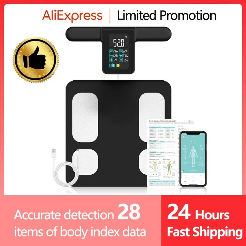 Smart Bioimpedance Scale New Smart Body Composition Scale Digital Scale Body Fat Weight Scale Balance Bioimpedance Scale