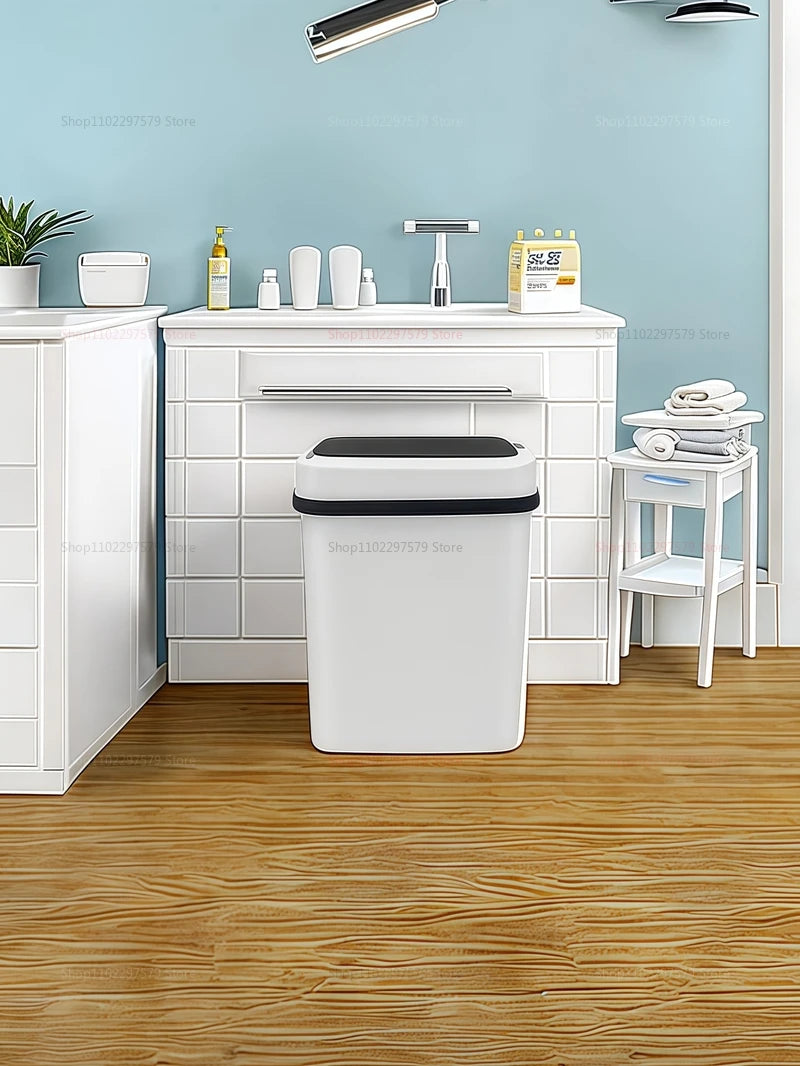 Smart Touchless Trash Can 13L Automatic Sensor Garbage Bin Waterproof Kitchen Bathroom Toilet Waste Bin for Living Room Bedroom